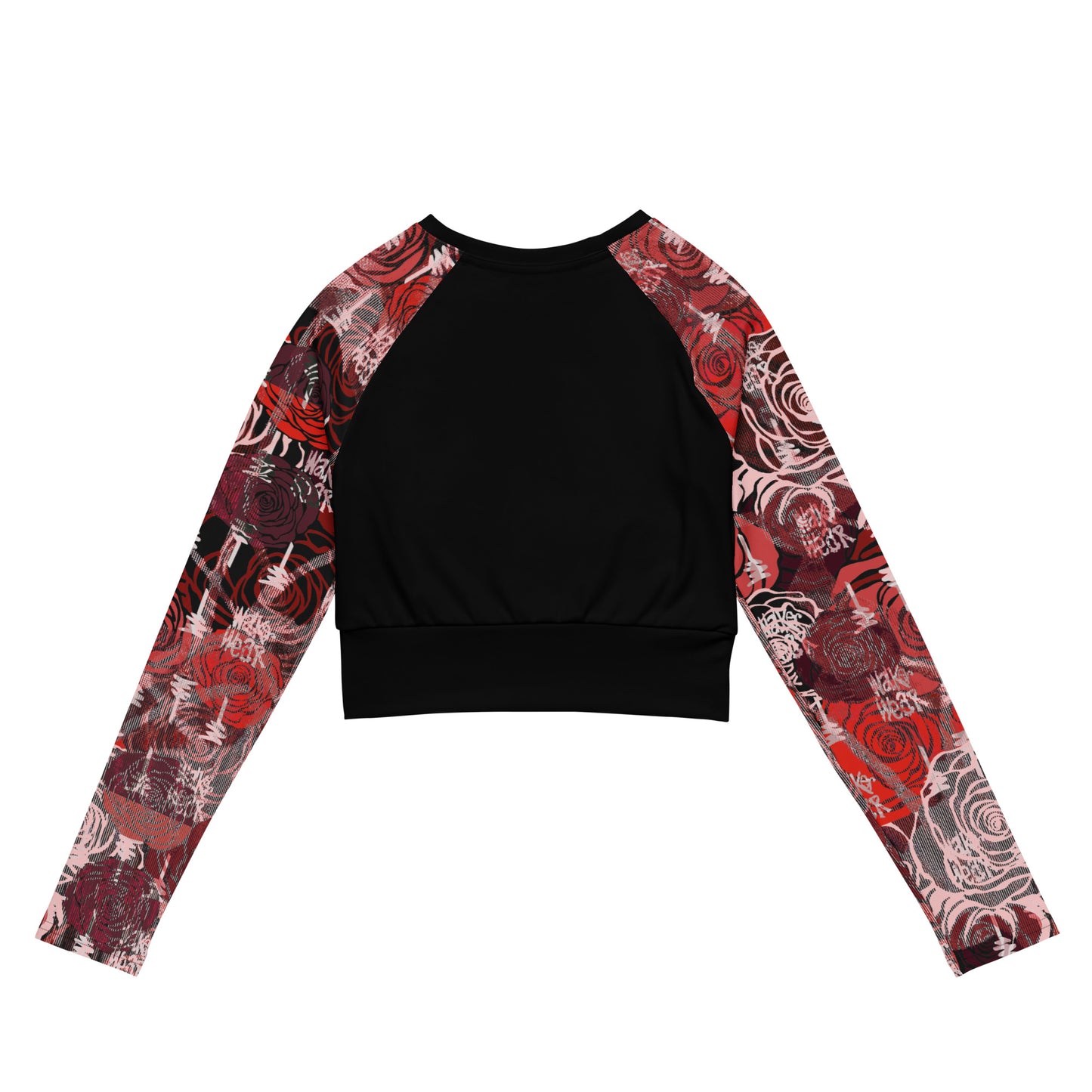 Recycled long-sleeve crop top