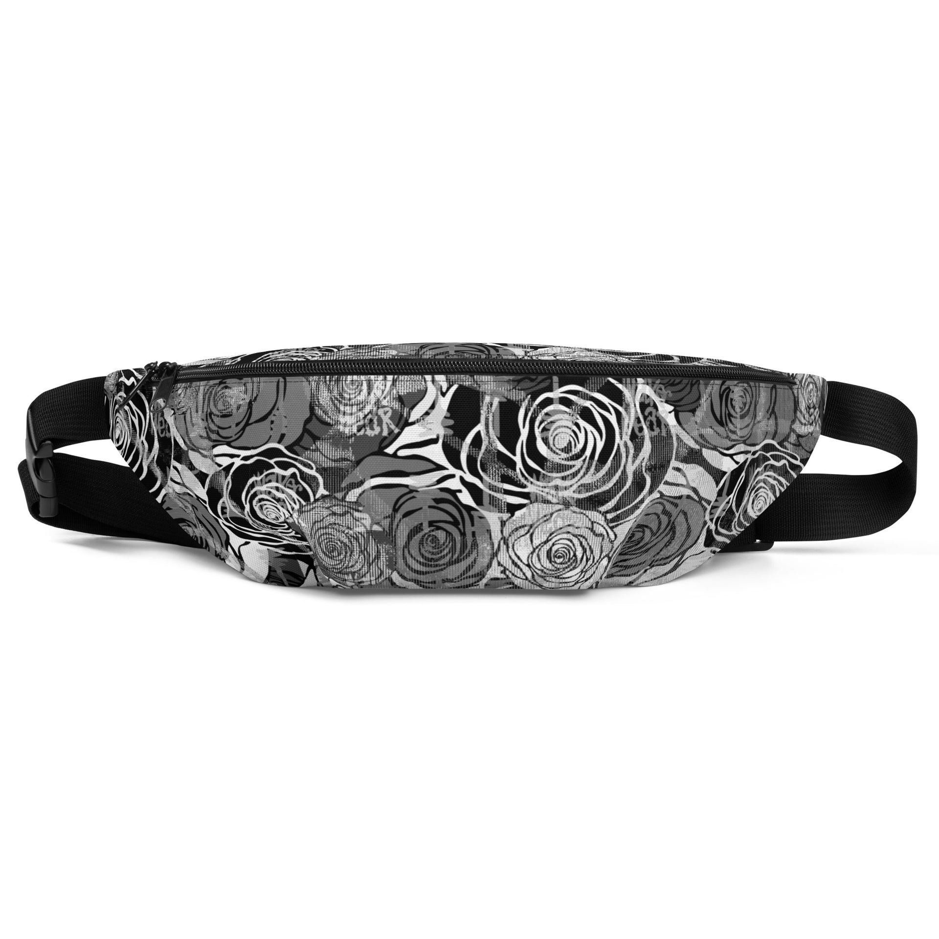 Rose Gothic Print Fanny Pack Waist Bag Zippered Pocket With Adjustable Belt  Waist Pack For Hiking Running Travel And Casual, Black, One Size :  : Sports & Outdoors
