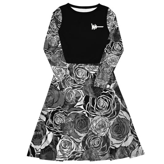 Black Rose Midi Dress
