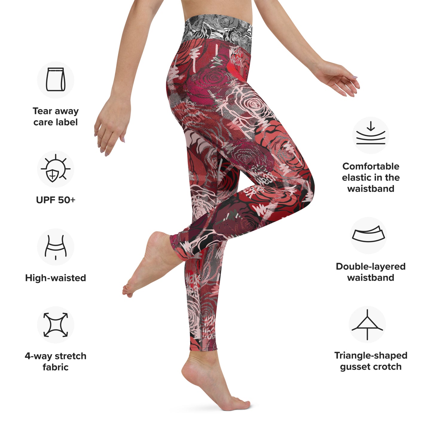 Rose Yoga Leggings