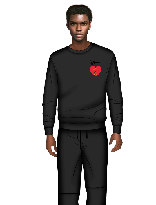 Protect Your Heart Sweater - Black